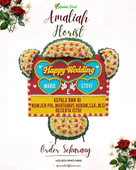 Papan Bunga Pernikahan Bunguran Barat